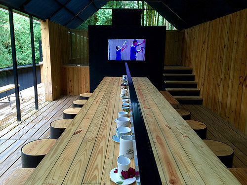 員工們親手打造的木屋