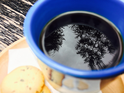 手沖咖啡附薰衣草餅乾