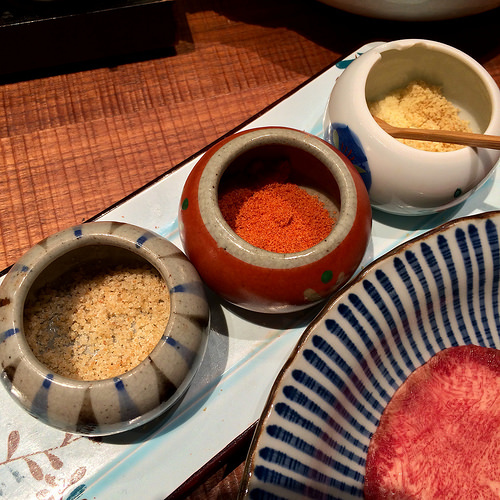 大蒜鹽、辣椒鹽、柚子鹽